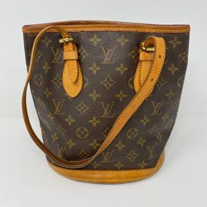 authentic louis vuitton lv monogram vintage bucket bag